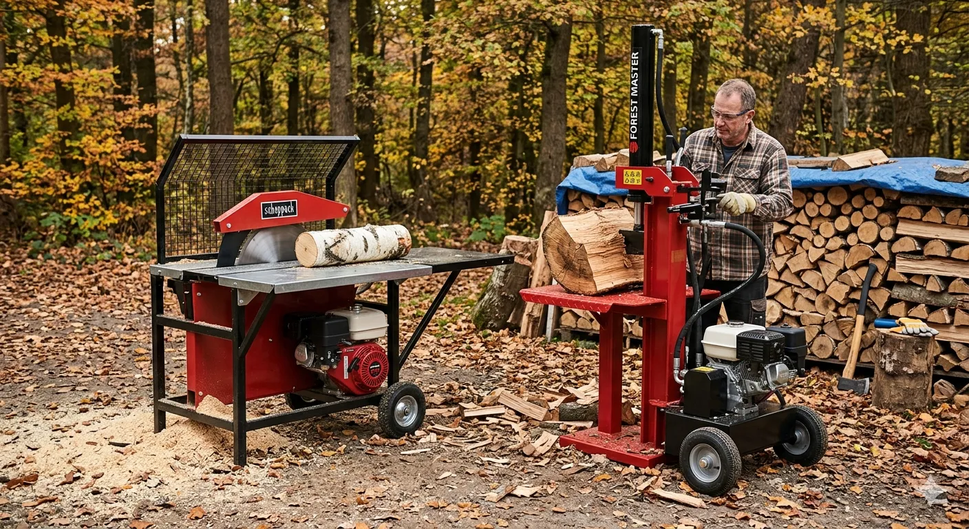Scie circulaire à bûches ou fendeuse : Quel équipement choisir pour préparer son bois de chauffage ?